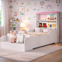 Ver imagem 2 de Cama Casa Infantil Princesa com Prateleiras e Colchão