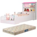 Ver imagem 1 de Cama Casa Infantil Princesa com Prateleiras e Colchão