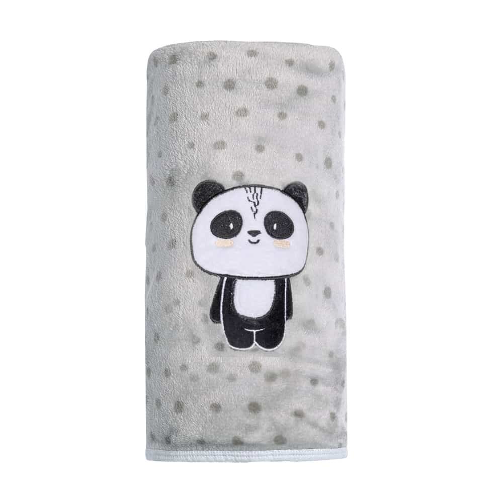 Cobertor Bordado Papi Friends Microfibra: Panda Ben - 1