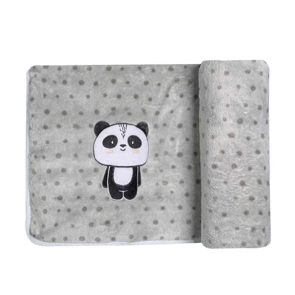 Cobertor Bordado Papi Friends Microfibra: Panda Ben - 2