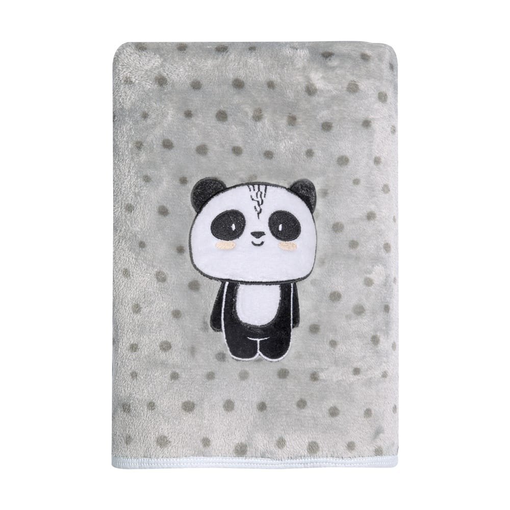 Cobertor Bordado Papi Friends Microfibra: Panda Ben - 3