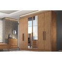 Ver imagem 1 de Guarda Roupa 6 Portas (2 C- Espelho) e 8 Gavetas Rizon-linea Plus Cumaru - Novo Horizonte