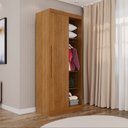 Ver imagem 1 de Guarda-Roupa Modulado Canto 1 Porta Fortaleza Marrom/Cinamomo