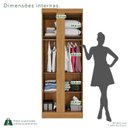 Ver imagem 5 de Guarda-Roupa Modulado Canto 1 Porta Fortaleza Marrom/Cinamomo