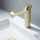 Ver imagem 4 de Torneira Misturador Monocomando Dourado Fosco Redondo Banheiro Harmony 1258DF GOWFF Misturador Baixo