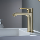 Ver imagem 2 de Torneira Misturador Monocomando Dourado Fosco Redondo Banheiro Harmony 1258DF GOWFF Misturador Baixo