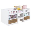 Ver imagem 5 de Cama de Solteiro Alta com 2 Portas para Colchão 188x78cm Multimóveis Cr40150 Branco/mel