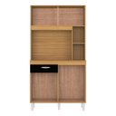 Ver imagem 3 de Armário para Cozinha Ambiente Kit Duda 90 Cm Damasco Preto – Poquema