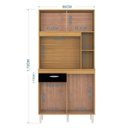 Ver imagem 4 de Armário para Cozinha Ambiente Kit Duda 90 Cm Damasco Preto – Poquema