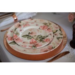 Jogo de Sobremesa Encanto Flor Alleanza com 6 Pratos 1º Linha - 4