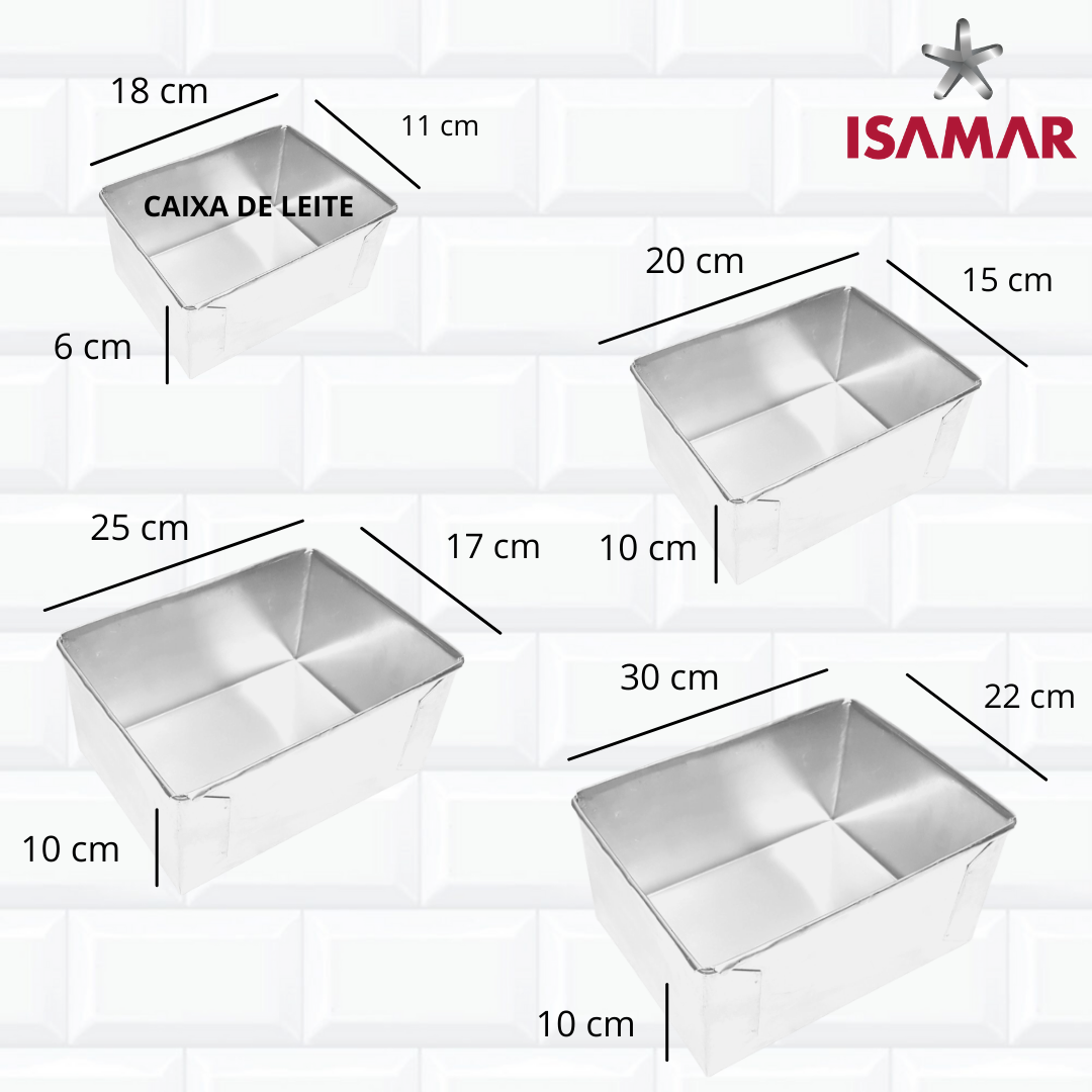 Kit 4 Formas De Bolo Retangulares Altas Assadeiras - 2