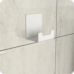Gancho de Parede Com Adesivo Toalha Cabide Banheiro Branco ELG - 2