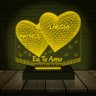 Luminária Led 3d | Dia Dos Namorados Coração 1 | Abajur - 16 Cores - 6