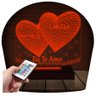 Luminária Led 3d | Dia Dos Namorados Coração 1 | Abajur - 16 Cores - 1