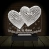 Luminária Led 3d | Dia Dos Namorados Coração 1 | Abajur - 16 Cores - 8