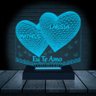 Luminária Led 3d | Dia Dos Namorados Coração 1 | Abajur - 16 Cores - 7