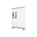 Ver mais imagens de Quarto de Bebê Completo Confete 2 Peças (1 Guarda Roupa + 1 Berço) Qi64 Branco/jequitiba - Henn