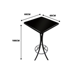 Ver imagem 2 de Bistro Pé de Ferro com Tampo Quadrado Preto