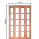 Ver imagem 4 de Porta Balcão Pantográfica Eucalipto Premium 200x213 Natural Madecen Marrom