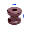 Isolador Roldana de Porcelana 72x72mm para Armação Pesada - 2