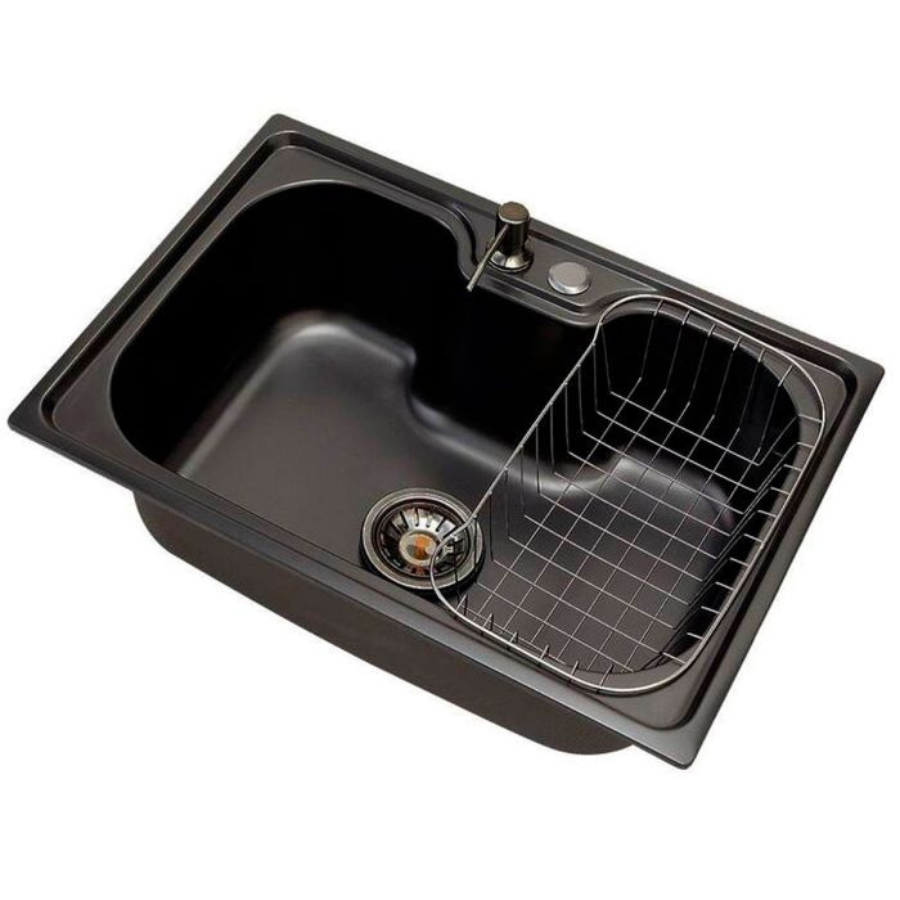 Kit Cuba Cozinha Gourmet Aço Inox 60x42 e Torneira Slim Preto Brinovar - 3