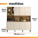 Ver imagem 3 de Armário de Cozinha Compacta 8 Portas 4 Nichos Namastê Madeirado/off White