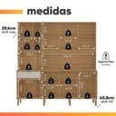 Ver imagem 4 de Armário de Cozinha Compacta 8 Portas 4 Nichos Namastê Madeirado/off White