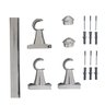 Kit varão para cortina 2,20mts cromado 28mm compacto sala / quarto - 2