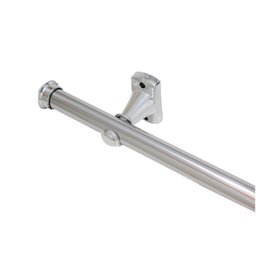 Kit varão para cortina 2,20mts cromado 28mm compacto sala / quarto - 1