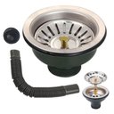 Ver imagem 1 de Ralo Valvula Dreno de Pia 10x10 Filtro Sifao Tubo de Escoamento Cesto Cozinha Lavanderia Lavabo Casa