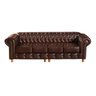 Conjunto Sofá 4 Lugares E 2 Poltronas Luis Xv Capitonê Chesterfield - Couríssimo Marrom Café - 3