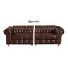 Conjunto Sofá 4 Lugares E 2 Poltronas Luis Xv Capitonê Chesterfield - Couríssimo Marrom Café - 2