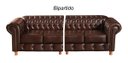 Ver imagem 2 de Conjunto Sofá 4 Lugares E 2 Poltronas Luis Xv Capitonê Chesterfield - Couríssimo Marrom Café