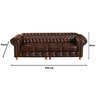 Conjunto Sofá 4 Lugares E 2 Poltronas Luis Xv Capitonê Chesterfield - Couríssimo Marrom Café - 8