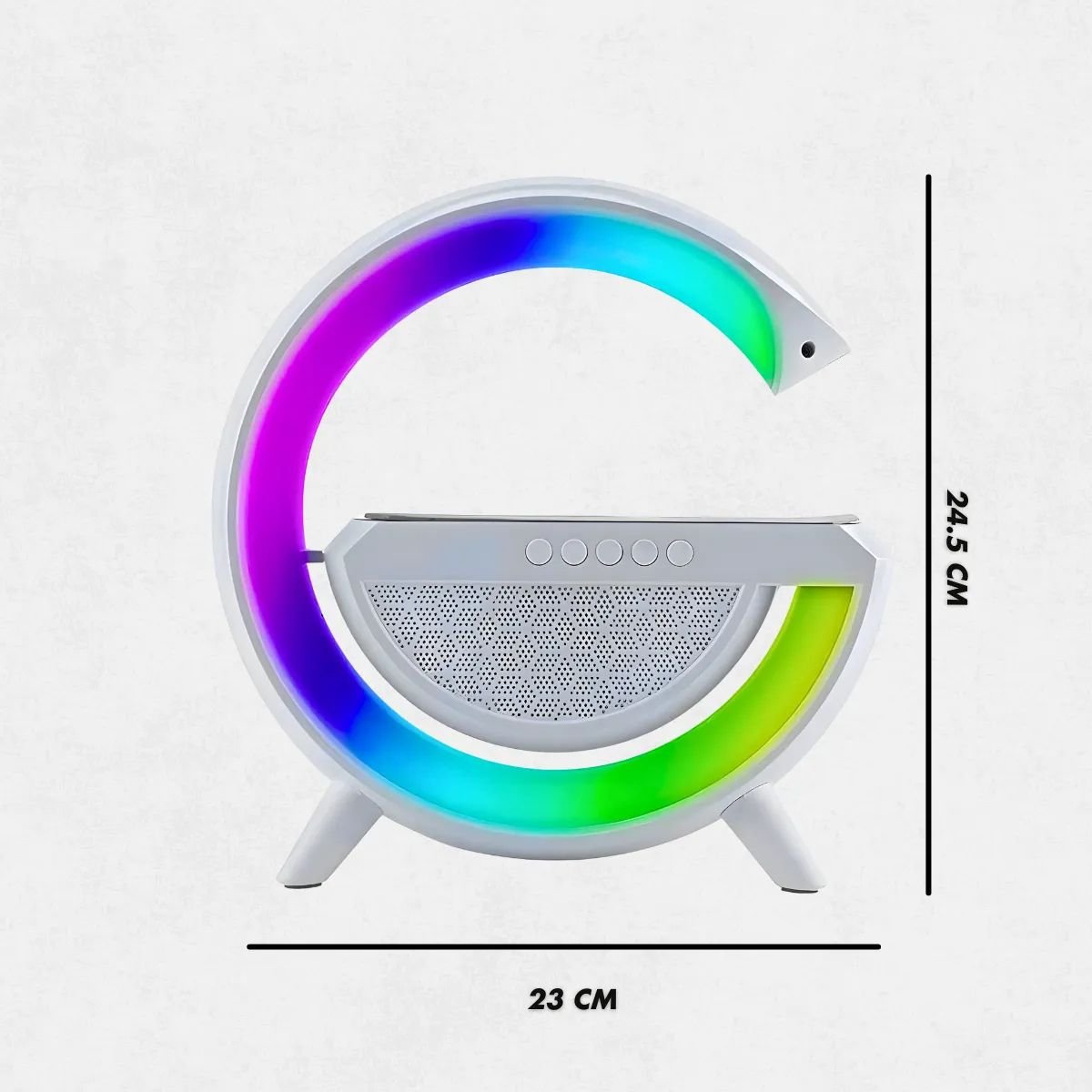 Luminária Multifunção Iluminação Rgb, Alto-falante e Carregador por Indução - 7