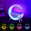 Ver mais imagens de Luminária Multifunção Iluminação Rgb, Alto-falante e Carregador por Indução