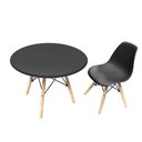 Ver imagem 1 de Kit Mesa Infantil Eames Preta 60cm + 1 Cadeira Eames Infantil Preto
