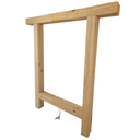 Ver imagem 1 de 2 Cavaletes Apoio para Obra Mesa Pe Madeira Pinus Reforçado