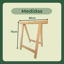 Ver imagem 6 de 2 Cavaletes Apoio para Obra Mesa Pe Madeira Pinus Reforçado