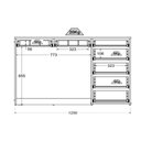 Ver imagem 6 de Penteadeira Escrivaninha 7 Gavetas 120 Cm Pe90 Branco Dtall Branco