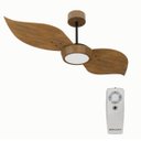 Ver imagem 3 de Ventilador de Teto com Controle Remoto Natuvent Flower Led 2 Pás Madeira Imbuia