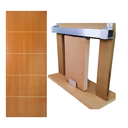 Ver imagem 1 de Kit Porta Madeira Frisada 4009 - 80x210 + Trilho Correr 1,60 Natural + Brinde