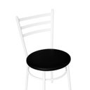 Ver imagem 3 de Mesa de Jantar Quadrada 70cm Branca com 4 Cadeiras Estofada Branca