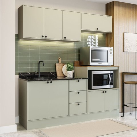 Cozinha com Rodapé 4 Peças Rubi Yescasa