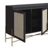Balcão Buffet 2 Portas 2 Gavetas 139cm Palhinha Pé Metal Oslo Artesano | Hanover/dourado - 5