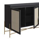 Ver imagem 5 de Balcão Buffet 2 Portas 2 Gavetas 139cm Palhinha Pé Metal Oslo Artesano | Hanover/dourado