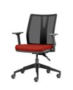 Ver imagem 1 de Cadeira Addit Assento Crepe Vermelho Bordo com Base Piramidal em Nylon - 54114
