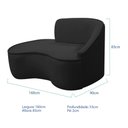 Ver imagem 5 de Kit Divã Recamier Orgânico Marrocos 160cm Lado Esquerdo e 2 Poltronas Amore Bouclé Preto