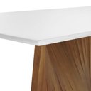 Ver imagem 5 de Mesa de Jantar Dubai Base Madeira Maciça Tampo Ret.- Amêndoa - Tampo 220x90cm Branco/vidro Off-white
