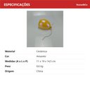 Ver imagem 6 de Vaso Decorativo de Cerâmica Amarelo 11x15x20cm Enfeite Sala Mesa Estante Flores